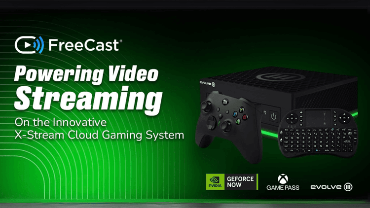 X-Stream Cloud Gaming System powered by FreeCast.